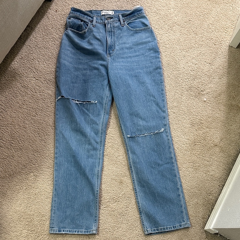 Abercrombie & Fitch Light Blue Straight Leg Jeans